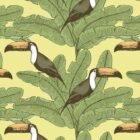 Papier Peint Vintage Tropical en grand