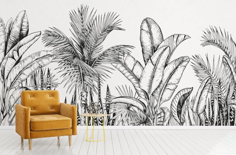 Draw vegetal - Feuilles, Nature, Papiers Peints, Paysage - SublimeWall